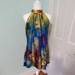 Multi color Halter Mini Dress